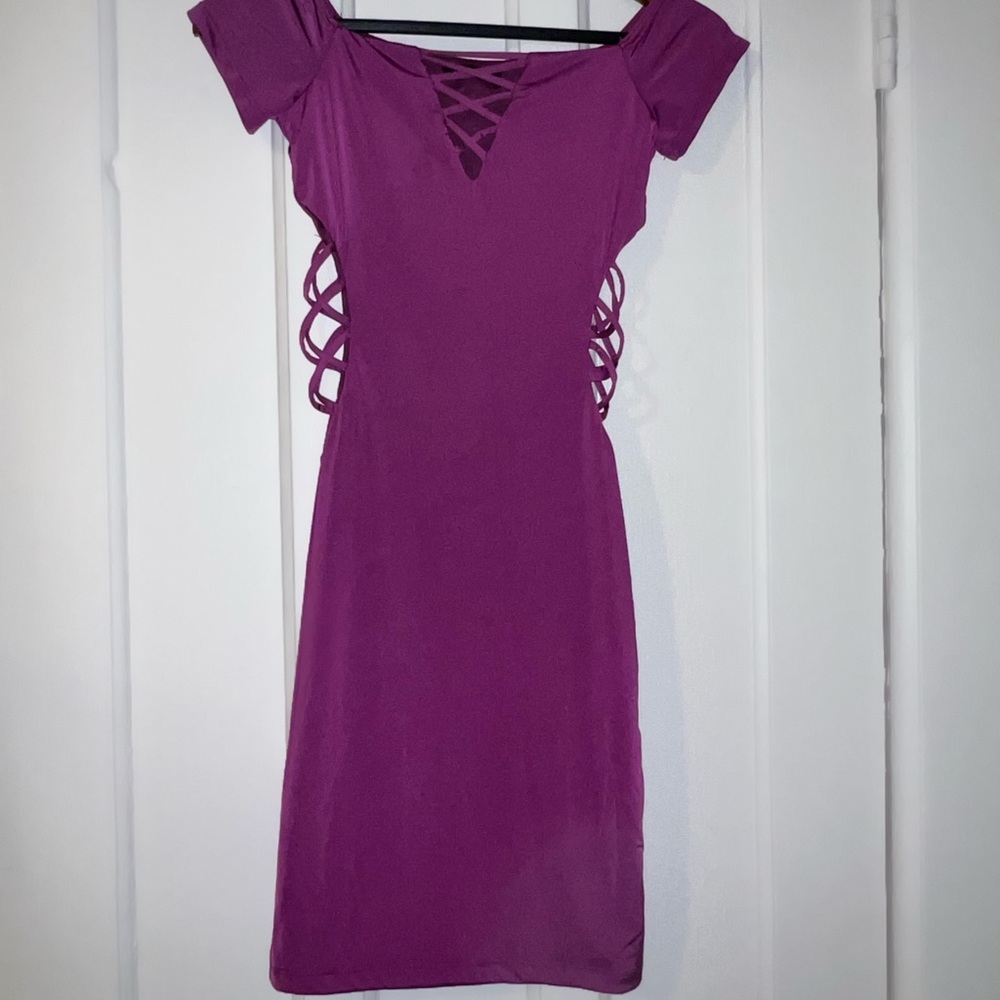 FashionNova Lattice Cutout Dress